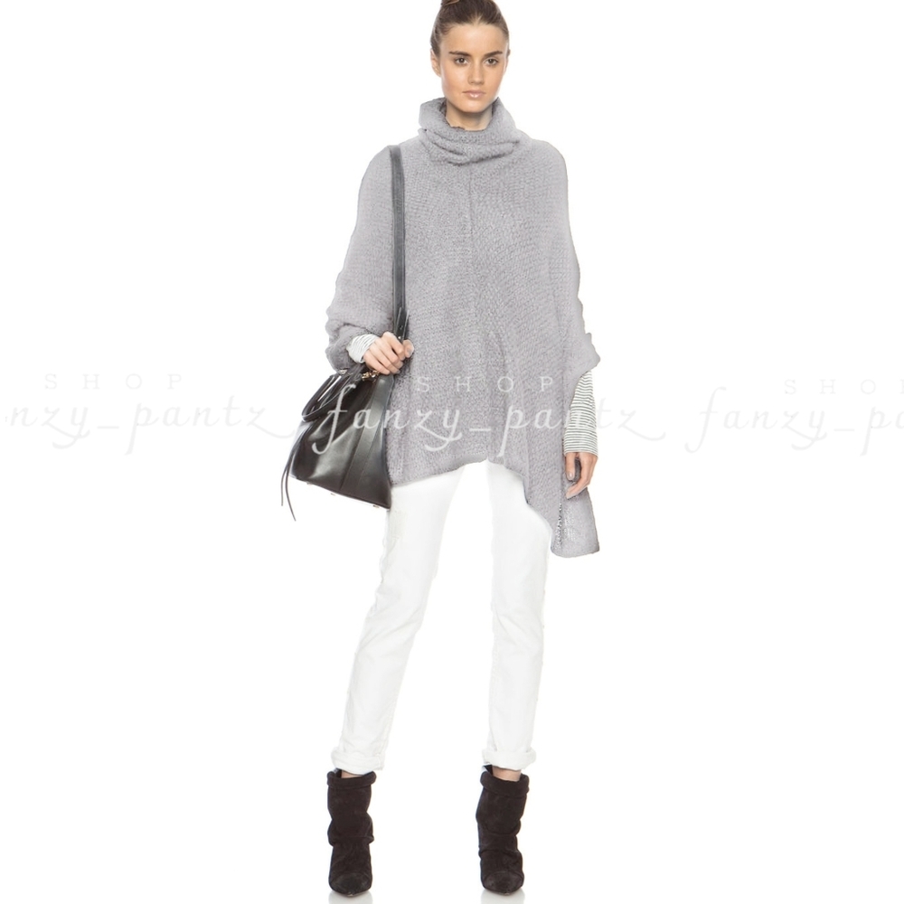 Nili Lotan Alpaca Wool Seed Stitch Cape Poncho